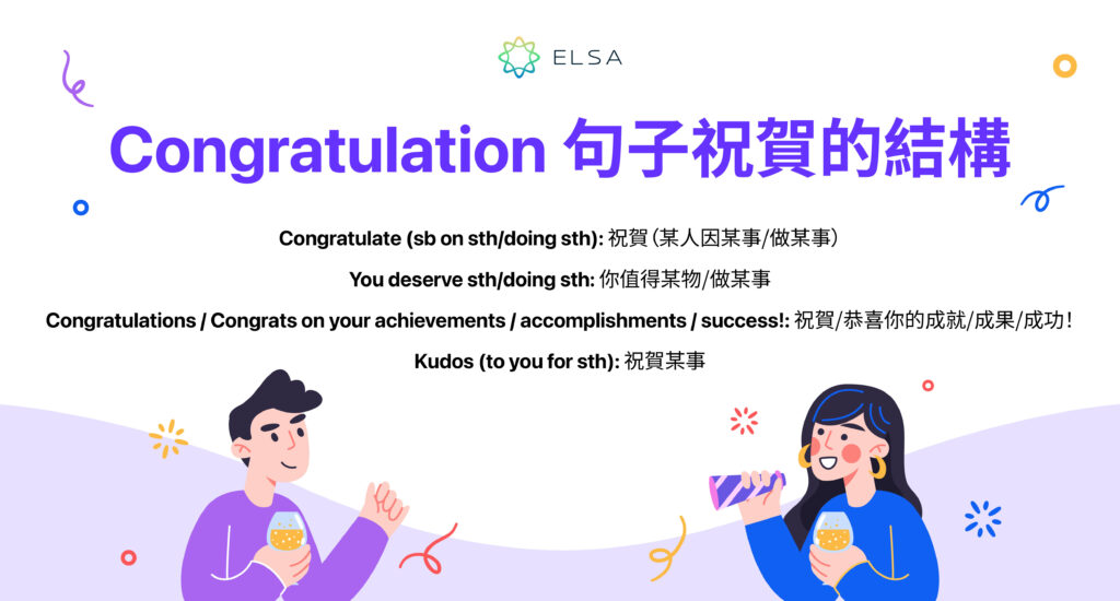 Congratulation 句子祝賀的結構