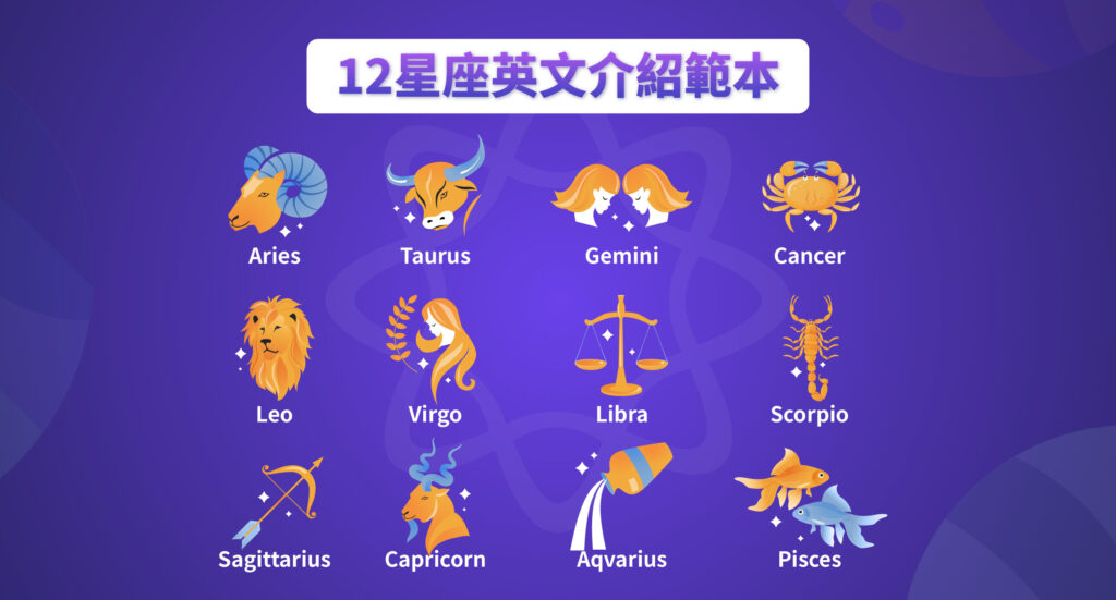 12星座英文介紹範本