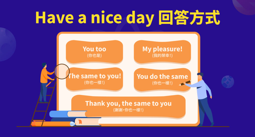 Have a nice day 回答方式