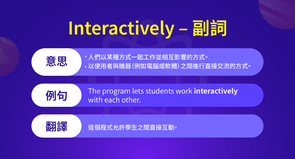 Interactively - 互動英文副詞