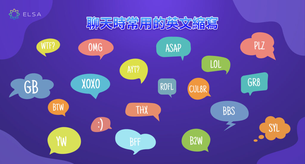 聊天中常用的英文縮寫