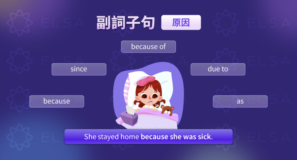 原因副詞子句 (Adverbial Clauses of Reason)