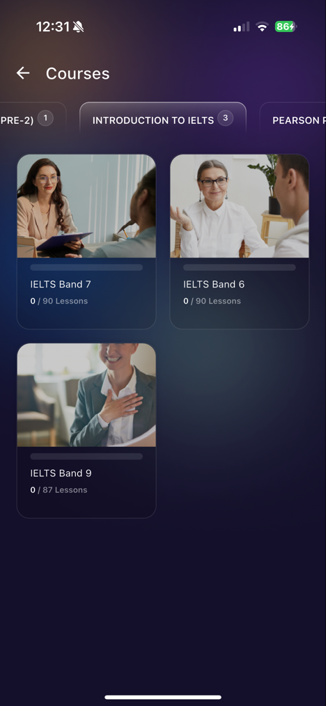 ELSA Speak 應用程式的課程畫面