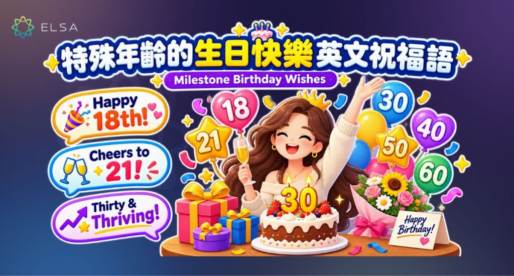 特殊年齡的生日快樂英文祝福語