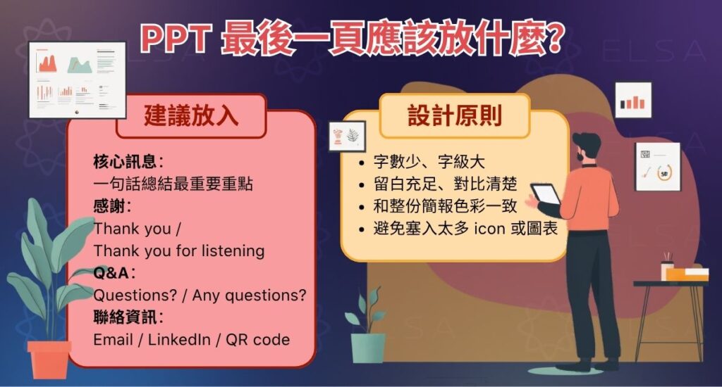 簡報 謝謝聆聽通常會同時出現在口頭結尾與 PPT 最後一頁。