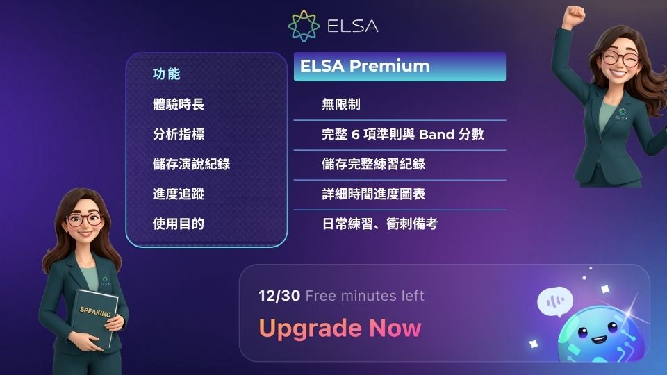 Premium 版本的特出功能列表（Speech Analyzer）