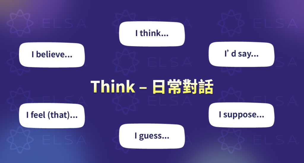 認為 英文：如何在日常交流中使用“think”？