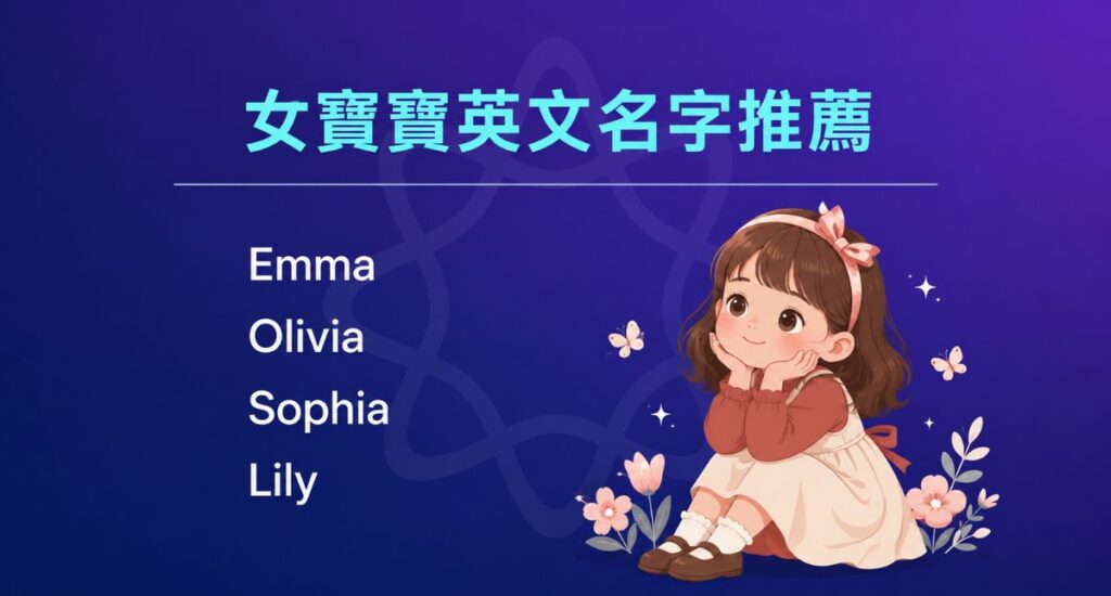 小女生英文名字（女寶寶好聼的英文名字）