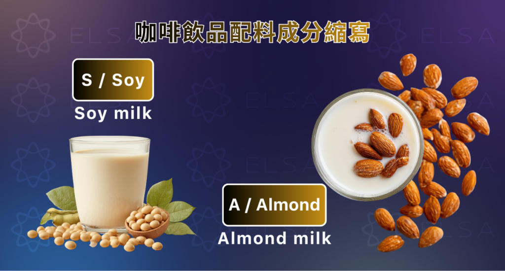 咖啡飲品配料成分縮寫