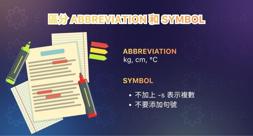 區分縮寫與單位符號