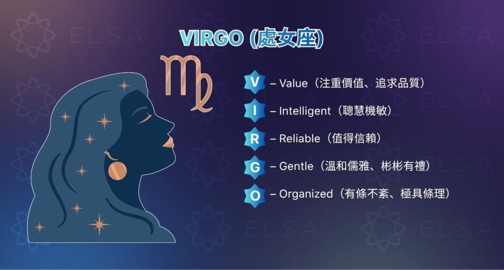 處女座英文 – Virgo