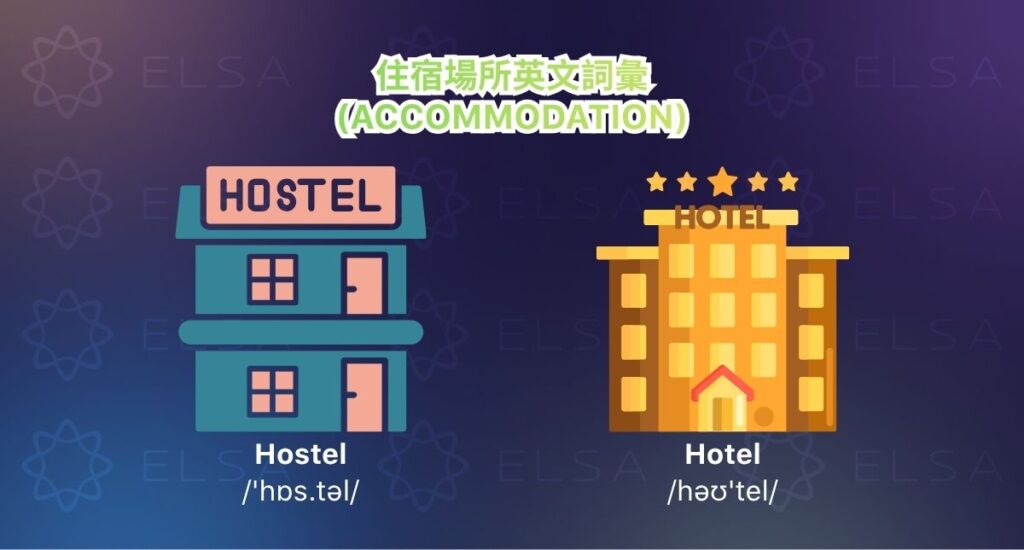 旅館與旅遊英文 旅館相關單字